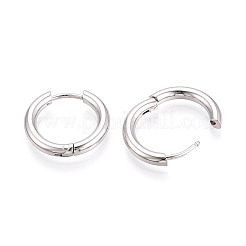 Серьги-кольца из нержавеющей стали 304 EJEW-T048-24A-P