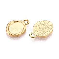 Оправы для подвесок из нержавеющей стали 304 в виде кабошонов&nbsp;STAS-T067-11G