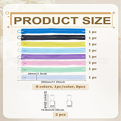 8 шт. двухцветная нейлоновая и смоляная застежка-молния с закрытым концом&nbsp;FIND-LP0007-42B