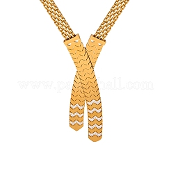 Ожерелья из нержавеющей стали 304 с сеткой из кубического циркония NJEW-Q322-05G