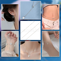 925 плоская цепочка из стерлингового серебра STER-PH0002-12