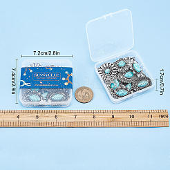 Наборы для самостоятельного изготовления сережек-подвесок из синтетической бирюзы DIY-SC0019-23