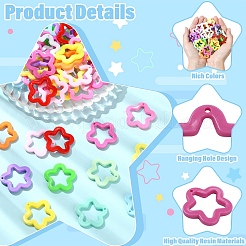 50 шт. Непрозрачные акриловые подвески&nbsp;MACR-YW0004-36