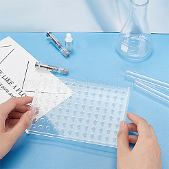 Акриловый штатив для лабораторных пробирок на 96 отверстие емкостью 0.2 мл&nbsp;AJEW-WH0010-73A