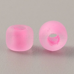 100 г светящихся матовых стеклянных бусин FGLA-WH0003-01F