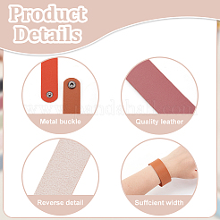 12 шт. 12 цвета плоские браслеты из искусственной кожи для женщин и мужчин BJEW-AN0001-83