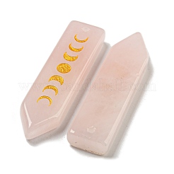 Подвески с фазой луны из натурального розового кварца&nbsp;G-C145-01B