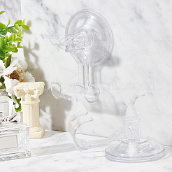 Прозрачные пластиковые вешалки для крючков на присосках AJEW-WH0312-92