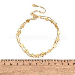 Браслеты на ногу из многорядной цепи из нержавеющей стали 304 AJEW-P128-01G