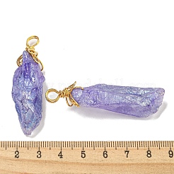 Гальванические большие подвески из необработанного натурального кварца с кристаллами&nbsp;G-A229-02G-06