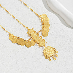 Латунный ближневосточный элегантный рамадан монета кулон кисточка головной убор для женщин EB5289