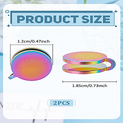 2 шт. серьги-клипсы из нержавеющей стали&nbsp;EJEW-LP0007-046RC