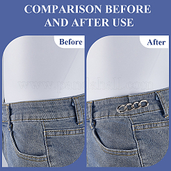 6 шт. регулируемые булавки для джинсов из сплава в форме цепочки&nbsp;AJEW-GF0009-70P