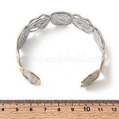 Кованые браслеты-манжеты из нержавеющей стали 304 для женщин&nbsp;LS-BJEW-P371-01B