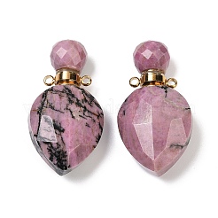 Ограненные подвески из натурального родонита&nbsp;G-A225-02G