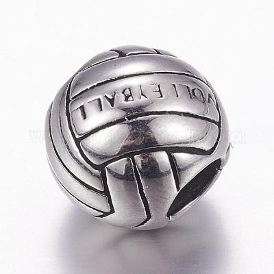 Европейские бусины из нержавеющей стали 304 STAS-P173-008AS-1