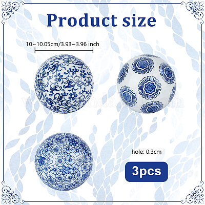 Фарфоровые бусины ручной работы PORC-WH0020-03-1