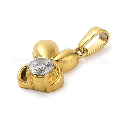 Нержавеющая сталь 304 с микропаве прозрачный кубический цирконий STAS-R229-25G-1