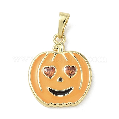 Подвески из латуни с микропаве из кубических цирконий KK-L248-04G-01-1