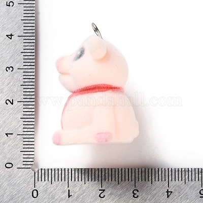 Милые подвески из флокированной смолы RESI-A040-02C-1