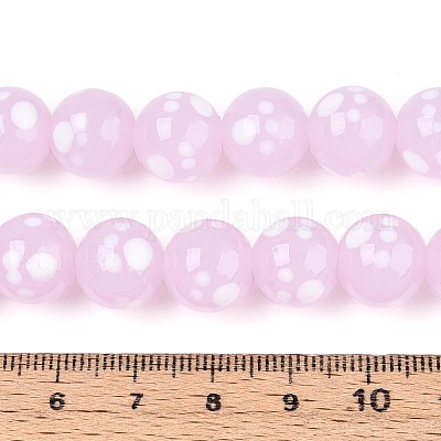 Бусы лэмпворк ручной работы LAMP-N028-21E-1