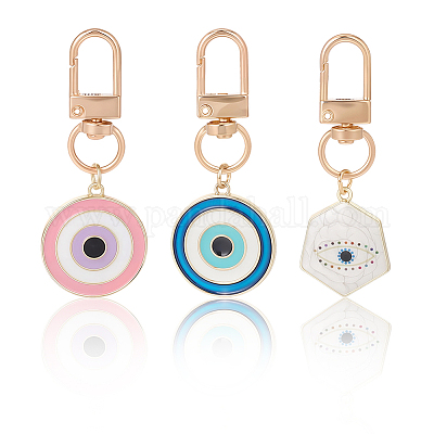3 шт. подвеска из сплава с эмалью от сглаза HJEW-CP00035-1