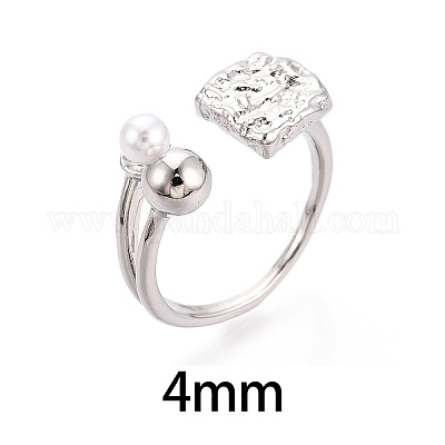 Квадратные латунные колышки для колец KK-N274-20P-1