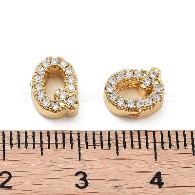 Покрытие стойки латунь микропаве прозрачные кубические циркониевые бусины KK-G500-30G-Q-1