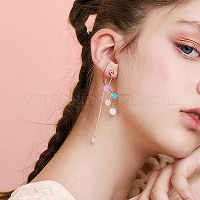 80шт 8 цвета круглые бусины из смолы с имитацией кошачьего глаза RESI-YW0001-81-1