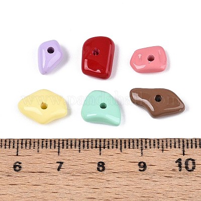 Краска для запекания непрозрачные акриловые бусины&nbsp;OACR-N142-01-1