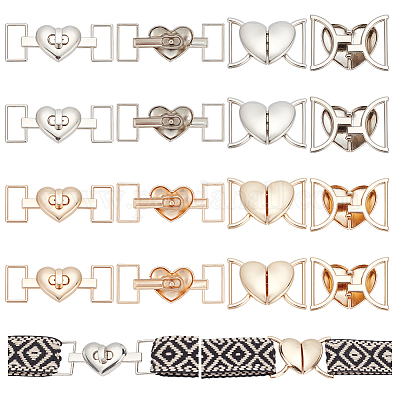 16 шт. 4 стиля пряжка из сплава в форме сердца FIND-WR0010-54-1