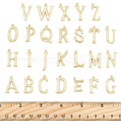 26шт 26 стиля латунные подвески KK-FS0001-65G-1