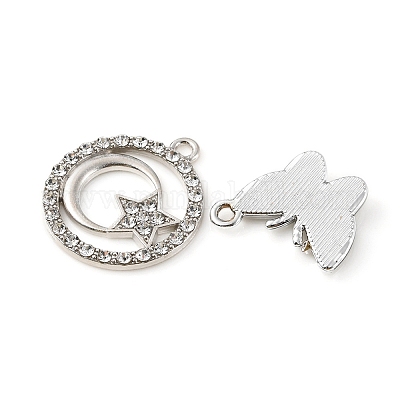 20шт 20 стиля подвески из сплава с кристаллами и стразами FIND-YW0003-07-1
