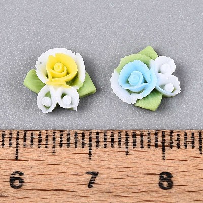 Кабошоны из непрозрачной смолы в виде цветка CRES-T025-24-1