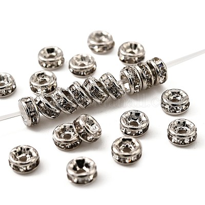 Стойка покрытие латунь кристалл горный хрусталь рондель космические бусины RB-D303-P-1