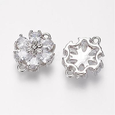 Латунные микро проложить класса AAA кубического циркония соединения ZIRC-G086-17P-NR-1