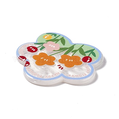 Акриловые кабошоны с цветочным принтом&nbsp;LS-MACR-J121-01A-1