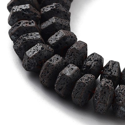 Бусы из натуральной лавы G-H303-C19-1