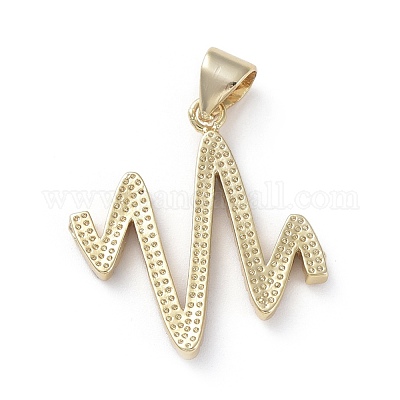 Латунные микро проложить кубического циркония подвески ZIRC-G157-12G-1