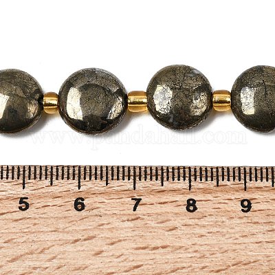 Природного пирита бисер нитей&nbsp;G-Z131-H01-01-1