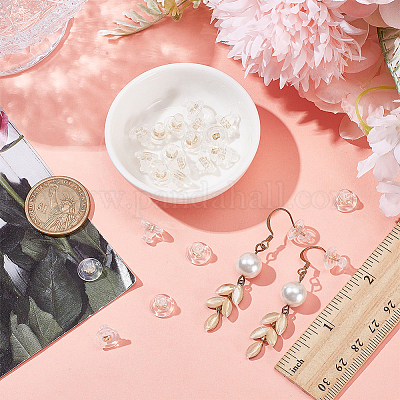 50 шт. Латунные гайки для ушей KK-WR0001-78G-1