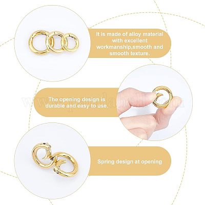 3 шт. 3 стиля ионного покрытия (IP) 304 пружинные затворные кольца из нержавеющей стали STAS-UN0033-63-1