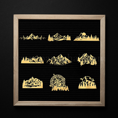 Никелевые декоративные наклейки DIY-WH0450-093-1