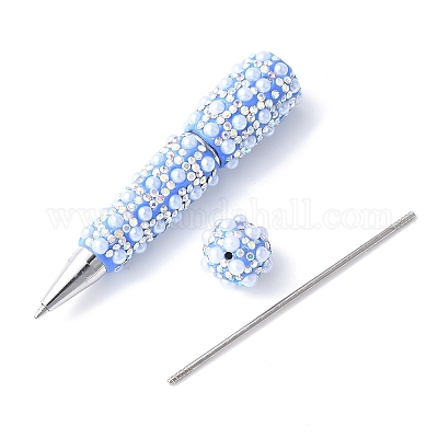 Ручка из сплава с бусинами AJEW-A066-04H-1