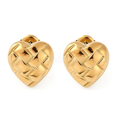 Серьги-гвоздики из нержавеющей стали 304 с текстурой EJEW-G423-28B-G-1