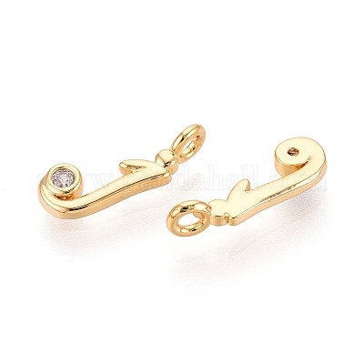 Латунные микро проложить кубического циркония подвески KK-N263-97G-J-1