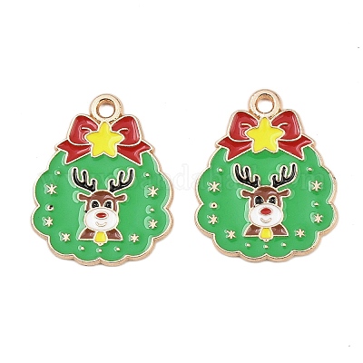 Рождественские эмали сплава подвески FIND-I067-02KCG-11-1