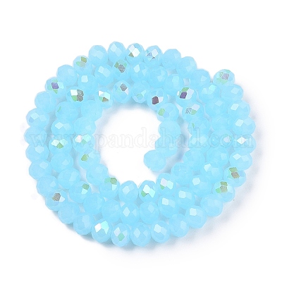 Стеклянные бусины с гальваническим покрытием  EGLA-A044-J6mm-L04-1