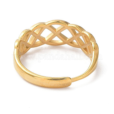 Ионное покрытие (ip) полые матросские регулируемые кольца из нержавеющей стали 304 RJEW-D006-28G-1