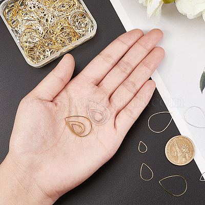 Латунные соединительные колечки&nbsp;KK-PH0036-46-WH-1